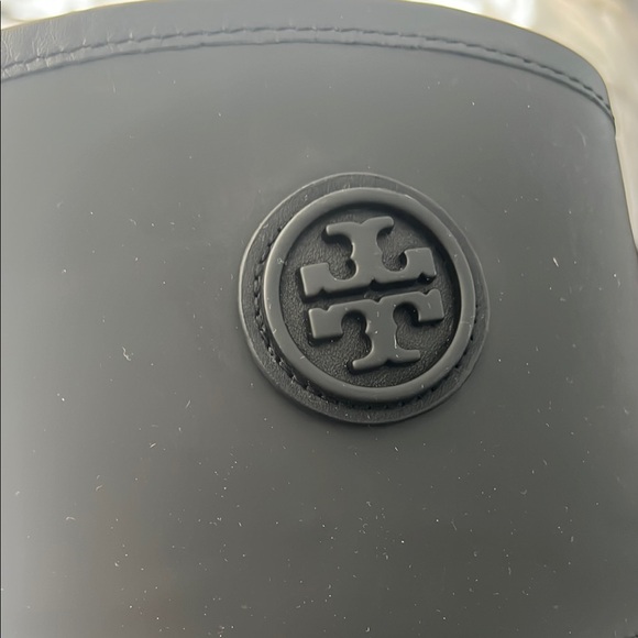 Black Quilted Tory Burch Rain Boots - Picture 6 of 7